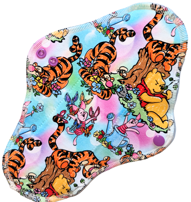 Bear & Friends - Cotton Spandex - Washable, Reusable Wrap Wing Cloth Pads