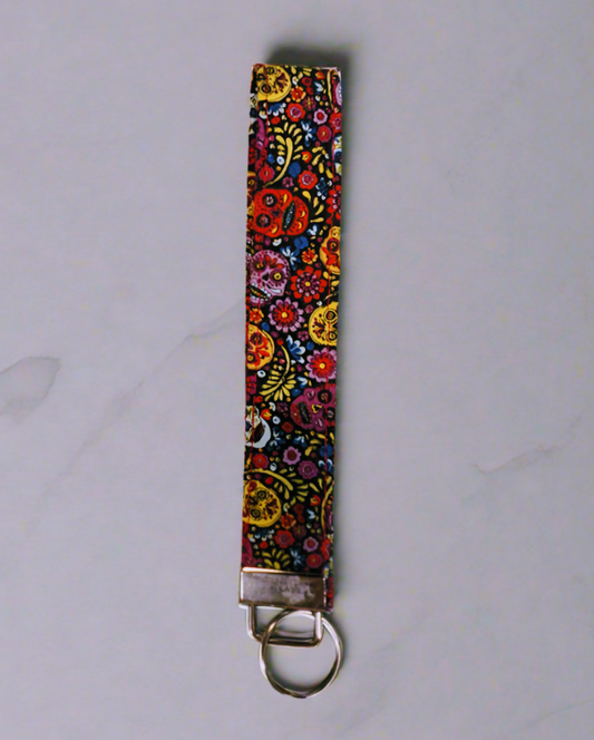 Porte-clés avec dragonne – Boucle de 6,5 pouces avec anneau en métal – Quincaillerie de couleur argent