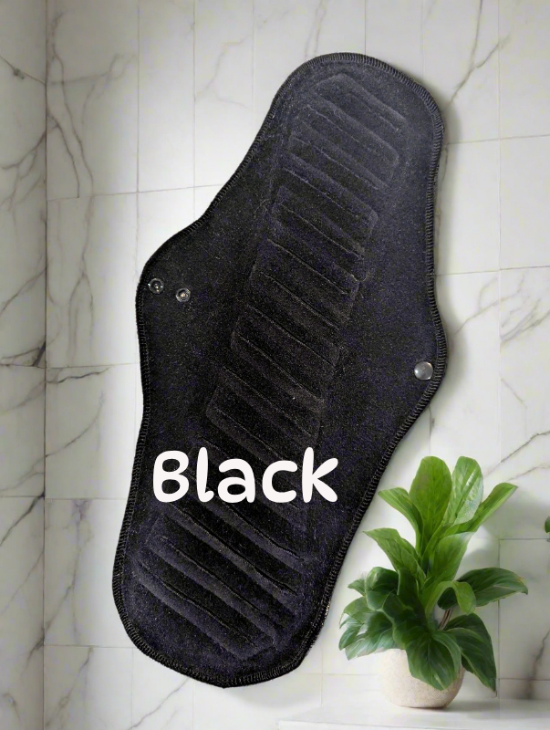 solid Black cotton Velour gusher pad