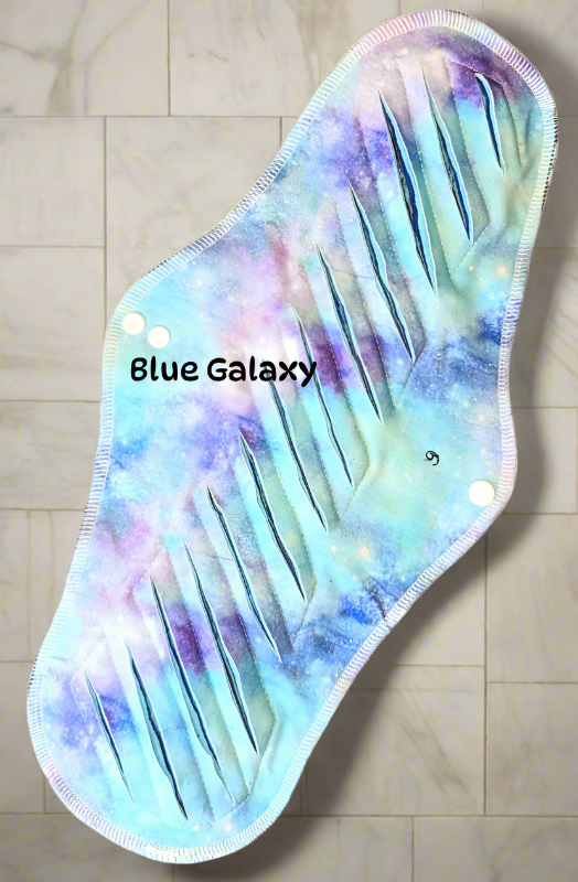 multiple blues that made of a galaxy print