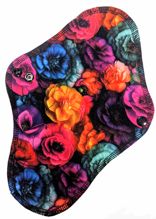 Rainbow Brights- Cotton Spandex - Washable, Reusable Wing Wrap Cloth Pads Alea Reusables