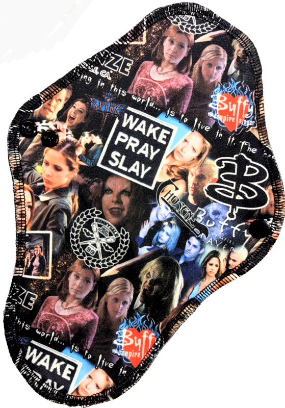 TV Vampire - Pique - Washable, Reusable Wrap Wing Cloth Pads Alea Reusables