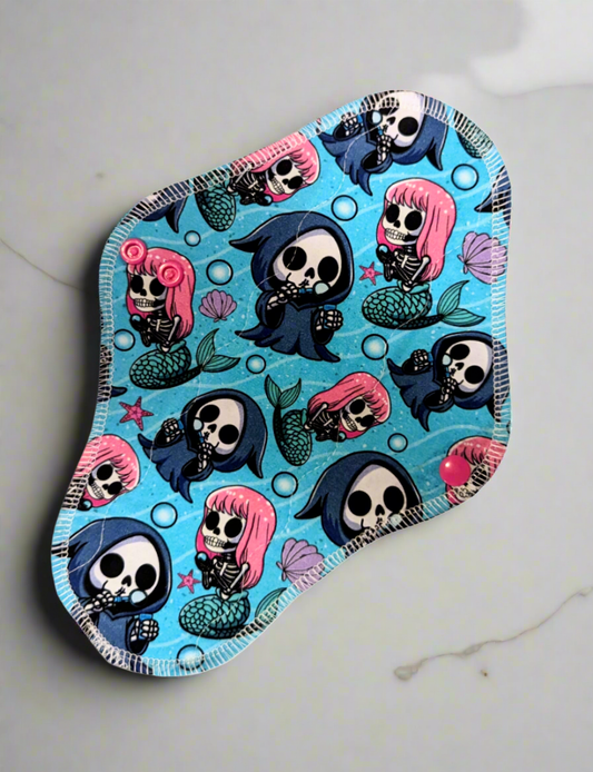 Reaper & the Mermaid - Cotton Spandex - Washable Reusable Wrap Wing Cloth Pads