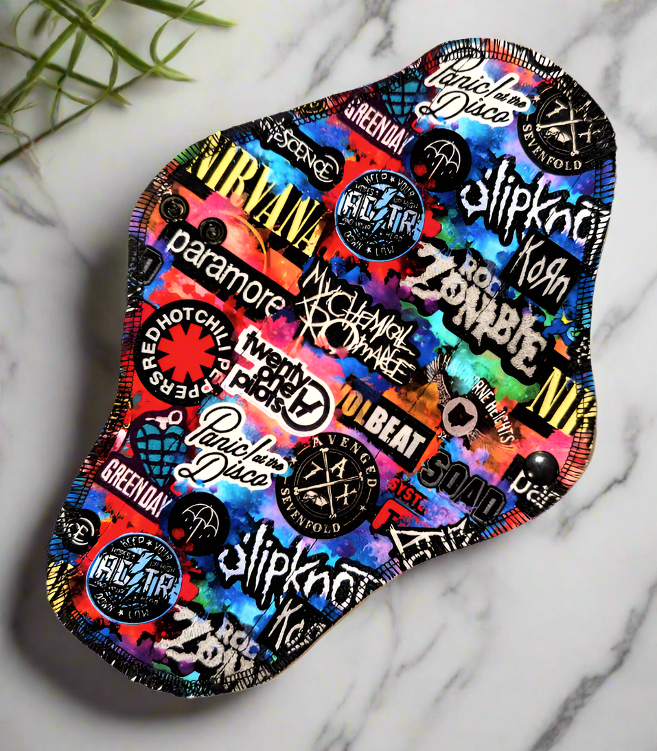 Rockin It - Cotton Spandex - Washable, Reusable Wrap Wing Cloth Pads