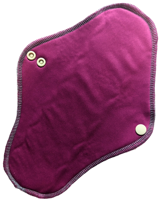 Solid Crimson - Pique - Washable, Reusable Wrap Wing Cloth Pads