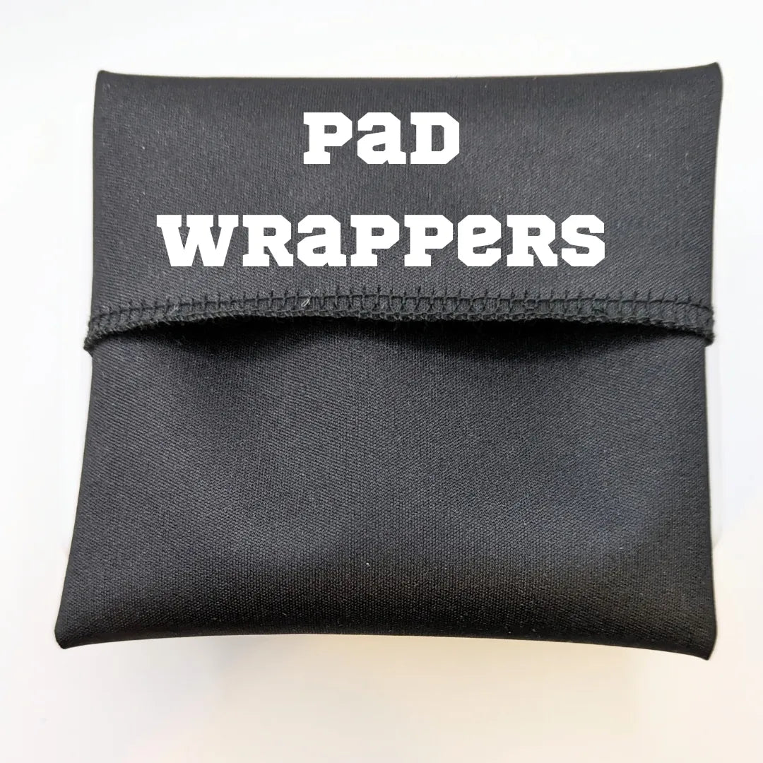 Pad Wrappers - Solid black Alea Reusables