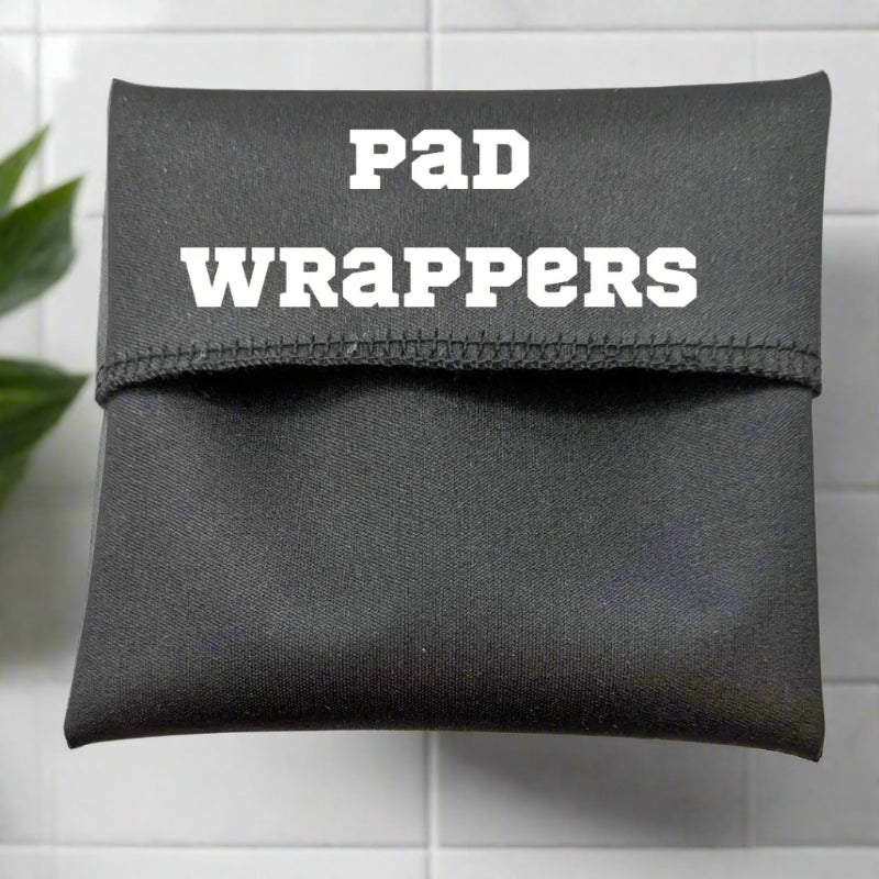 Reusable Pad Wrapper Pad Wrappers Solid Black – Convenient, Reusable, Waterproof, and Breat ...